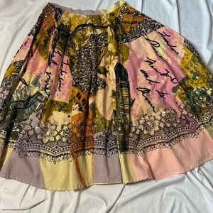Autograph New York Women’s Sequin Circle Skirt Sz 12 Paris Theme Embellished